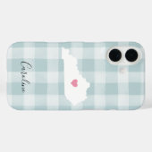 ケンタッキー州シルエット素朴オンミントプレイド Case-Mate iPhoneケース (裏面 (横))