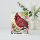 ケンタッキー州バードノーザン（鳥）ショウジョウコウカンチョウ ポストカード (スタンド正面)