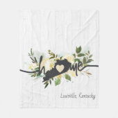 ケンタッキー州パーソナライズされたユアホームシティ素朴 フリースブランケット (正面)