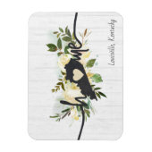 ケンタッキー州パーソナライズされたユアホームシティ素朴 マグネット (縦)