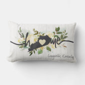 ケンタッキー州パーソナライズされたユアホームシティ素朴 ランバークッション (正面)