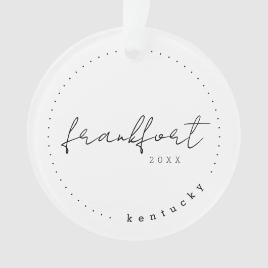 ケンタッキー州フランクフォートKY旅行統一された州 オーナメント (正面)