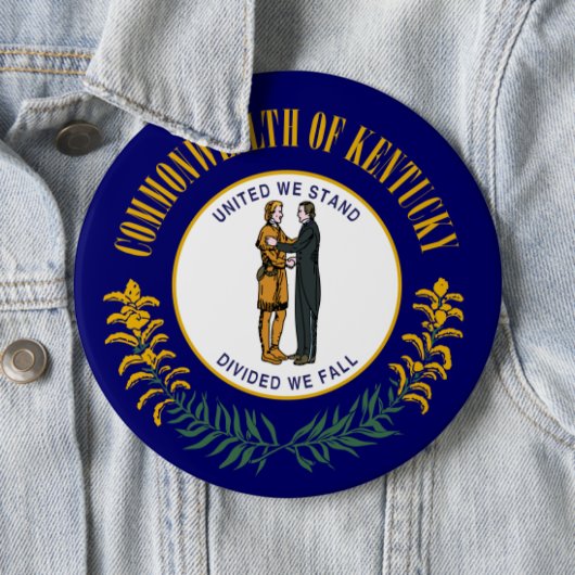 ケンタッキー州ブルーグラス州旗 缶バッジ (インサイチュ)