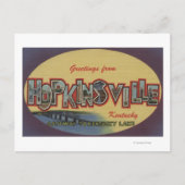 ケンタッキー州ホプキンズビル – 大きな文字のシーン ポストカード (正面)
