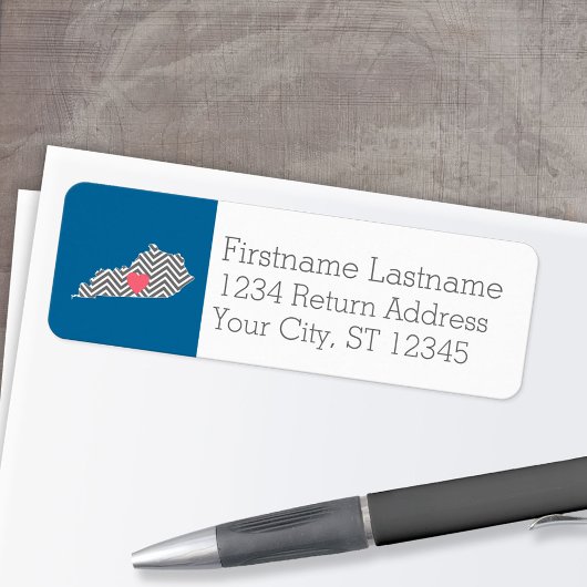 ケンタッキー州マップカスタム(ハートと名前) ラベル