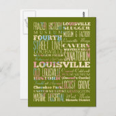 ケンタッキー州ルイビルの有名な場所。 ポストカード (正面/裏面)