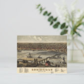 ケンタッキー州ルイビルの鳥瞰図(1876) ポストカード (スタンド正面)