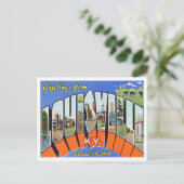 ケンタッキー州ルイビルヴィンテージビッグレター ポストカード (スタンド正面)