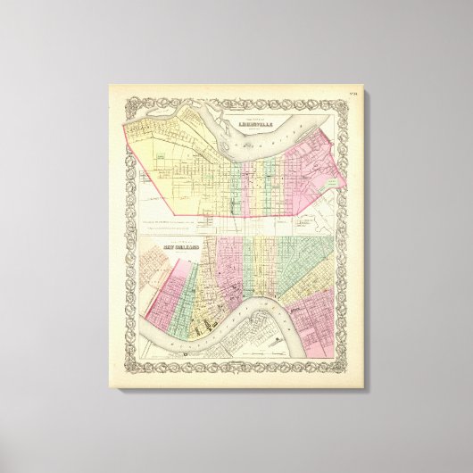 ケンタッキー州ルイビル市 キャンバスプリント (正面)