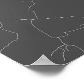 ケンタッキー州レキシントン(白い黒) ポスター (角)