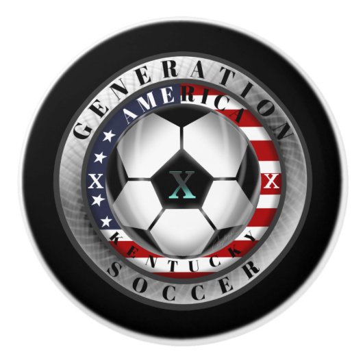 ケンタッキー州世代Xアメリカンサッカー セラミックノブ (正面)