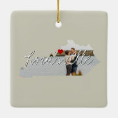 ケンタッキー州写真の挿入物と町名 セラミックオーナメント (裏面)