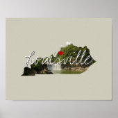 ケンタッキー州写真の挿入物と町名 ポスター (正面)
