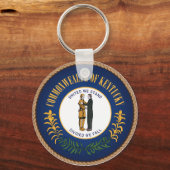 ケンタッキー州旗の州 キーホルダー (正面)