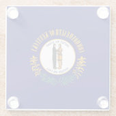 ケンタッキー州旗デザインデコール ガラスコースター (裏面)