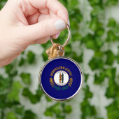 ケンタッキー州旗デザイン キーホルダー (手)