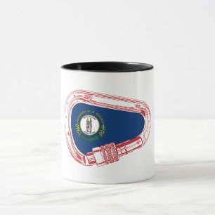 ケンタッキー州旗登山カラビナー マグカップ