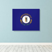 ケンタッキー州旗 キャンバスプリント (インサイチュ (ウッドフロア))