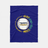 ケンタッキー州旗 フリースブランケット (正面)