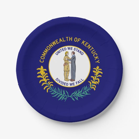 ケンタッキー州旗 ペーパープレート (正面)