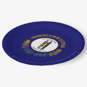 ケンタッキー州旗 ペーパープレート (アングル)