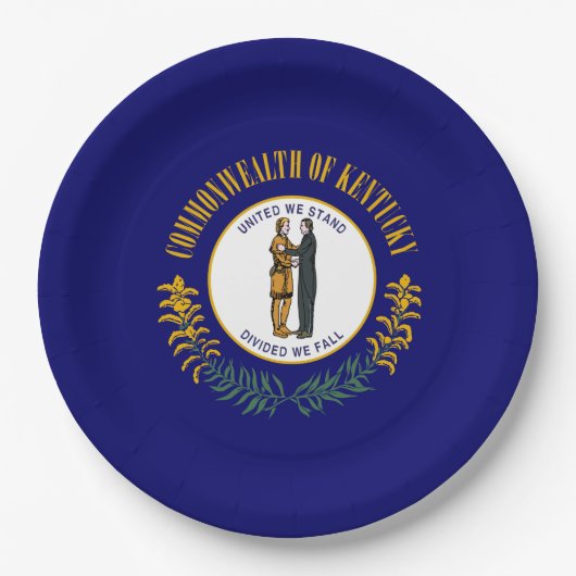 ケンタッキー州旗 ペーパープレート (正面)