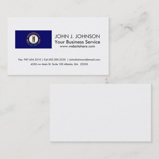 ケンタッキー州旗 名刺 (正面/裏面)