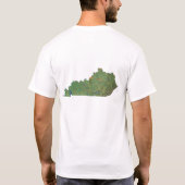 ケンタッキー州旗+地図Tシャツ Tシャツ (裏面)