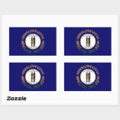 ケンタッキー州旗 長方形シール (シート)