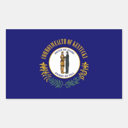 ケンタッキー州旗 長方形シール (正面)