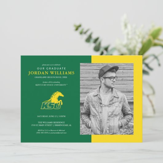 ケンタッキー州立大学の卒業生 案内状 (スタンド正面)