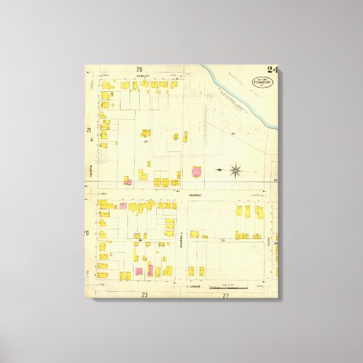 ケンタッキー州，フランクフォート15 キャンバスプリント (正面)