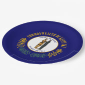 ケンタッキー州：ブルーグラス連邦州旗 ペーパープレート (アングル)