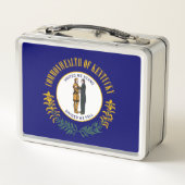 ケンタッキー州：ブルーグラス連邦州旗 メタルランチボックス (裏面)