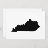 ケンタッキー州(モノクロ) 招待状 (正面/裏面)