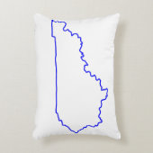 ケンタッキー州 青い輪郭のクッション アクセントクッション (正面(垂直))