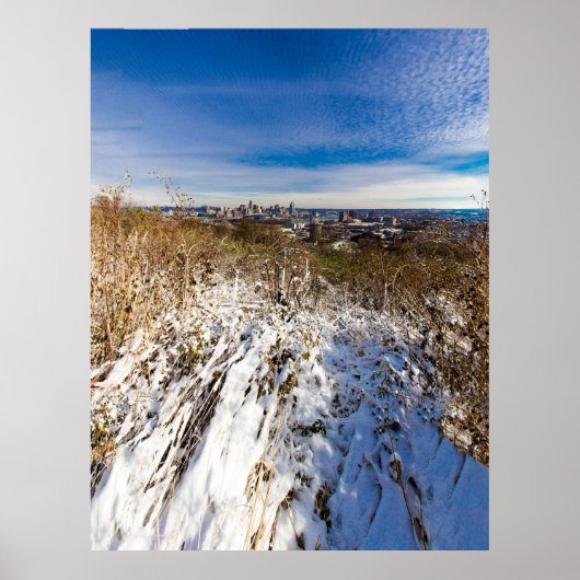 ケンタッキー州Devou Parkから見たオハイオ州シンシナティ ポスター (正面)