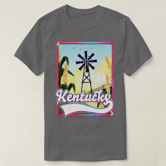 ケンタッキー旅行はがき Tシャツ (デザイン正面)