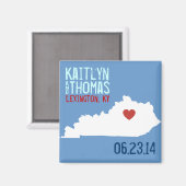 ケンタッキー日付の保存 – カスタマイズ可能な都市 マグネット (正面/裏面)