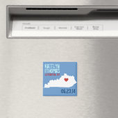 ケンタッキー日付の保存 – カスタマイズ可能な都市 マグネット (インサイチュ (食洗機))