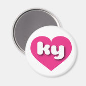 ケンタッキー熱ピンクハート – 私はキーを愛 マグネット (正面/裏面)