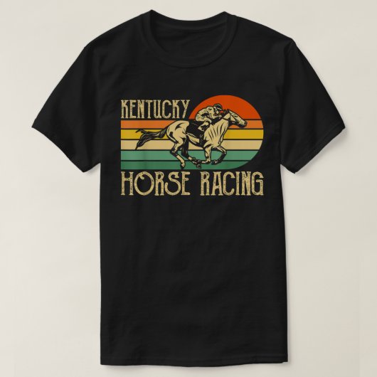 ケンタッキー競馬ファンレトロダービーレーシングフェスティー Tシャツ (デザイン正面)