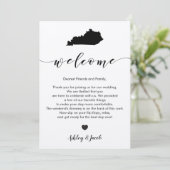 ケンタッキー結婚のウェルカムレター&旅程カード プログラム (スタンド正面)