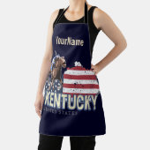 ケンタッキー統一された州レトロ州マップヴィンテージUSA エプロン (インサイチュ)