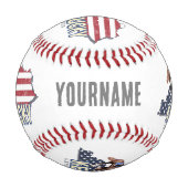 ケンタッキー統一された州レトロ州マップヴィンテージUSA 野球ボール (正面)