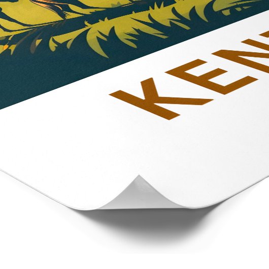 ケンタッキー統一された州旅行プリント ポスター (角)