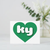 ケンタッキー緑のハート – 私はキーが大好き ポストカード (スタンド正面)