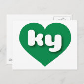 ケンタッキー緑のハート – 私はキーが大好き ポストカード (正面/裏面)