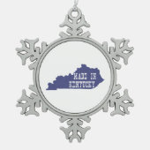 ケンタッキー製 スノーフレークピューターオーナメント (正面)