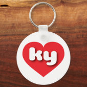 ケンタッキー赤いハート- I love ky キーホルダー (正面)